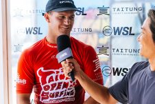 JINZUN HARBOR, TAITUNG COUNTY, TAIWAN - NOVEMBER 9: Alister Reginato of Australia after surfing in Heat 16 of the Round of 64 at the Taiwan Open of Surfing on November 9, 2023 at Jinzun Harbor, Taitung County, Taiwan. (Photo by Cait Miers/World Surf League)