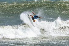 JINZUN HARBOR, TAITUNG COUNTY, TAIWAN - NOVEMBER 12: Alister Reginato of Australia surfs in Heat 3 of the Quarterfinals at the Taiwan Open of Surfing on November 12, 2023 at Jinzun Harbor, Taitung County, Taiwan. (Photo by Cait Miers/World Surf League)