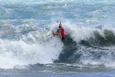 JINZUN HARBOR, TAITUNG COUNTY, TAIWAN - NOVEMBER 12: Amuro Tsuzuki of Japan surfs in Heat 3 of the Quarterfinals at the Taiwan Open of Surfing on November 12, 2023 at Jinzun Harbor, Taitung County, Taiwan. (Photo by Cait Miers/World Surf League)