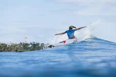 JINZUN HARBOR, TAITUNG COUNTY, TAIWAN - NOVEMBER 10: Anne Dos Santos of Brazil surfs in Heat 2 of the Round of 16 at the Taiwan Open of Surfing on November 10, 2023 at Jinzun Harbor, Taitung County, Taiwan. (Photo by Cait Miers/World Surf League)