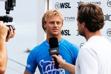 JINZUN HARBOR, TAITUNG COUNTY, TAIWAN - NOVEMBER 8: Bohdie Williams of Australia after surfing in Heat 12 of the Round of 96 at the Taiwan Open of Surfing on November 8, 2023 at Jinzun Harbor, Taitung County, Taiwan. (Photo by Cait Miers/World Surf League)