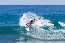 JINZUN HARBOR, TAITUNG COUNTY, TAIWAN - NOVEMBER 9: Charli Hurst of Australia surfs in Heat 6 of the Round of 32 at the Taiwan Open of Surfing on November 9, 2023 at Jinzun Harbor, Taitung County, Taiwan. (Photo by Cait Miers/World Surf League)