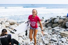 JINZUN HARBOR, TAITUNG COUNTY, TAIWAN - NOVEMBER 8: Charli Hurst of Australia after surfing in Heat 6 of the Round of 48 at the Taiwan Open of Surfing on November 8, 2023 at Jinzun Harbor, Taitung County, Taiwan. (Photo by Cait Miers/World Surf League)