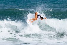 JINZUN HARBOR, TAITUNG COUNTY, TAIWAN - NOVEMBER 8: Coral Durant of Australia surfs in Heat 8 of the Round of 48 at the Taiwan Open of Surfing on November 8, 2023 at Jinzun Harbor, Taitung County, Taiwan. (Photo by Cait Miers/World Surf League)