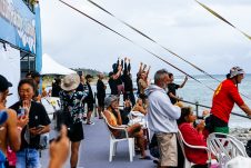 JINZUN HARBOR, TAITUNG COUNTY, TAIWAN - NOVEMBER 12: Crowd at the Taiwan Open of Surfing on November 12, 2023 at Jinzun Harbor, Taitung County, Taiwan. (Photo by Cait Miers/World Surf League)