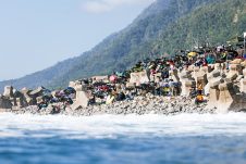 JINZUN HARBOR, TAITUNG COUNTY, TAIWAN - NOVEMBER 9: Crowd at the Taiwan Open of Surfing on November 9, 2023 at Jinzun Harbor, Taitung County, Taiwan. (Photo by Cait Miers/World Surf League)