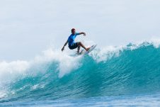 JINZUN HARBOR, TAITUNG COUNTY, TAIWAN - NOVEMBER 9: Keijiro Nishi of Japan  surfs in Heat 14 of the Round of 64 at the Taiwan Open of Surfing on November 9, 2023 at Jinzun Harbor, Taitung County, Taiwan. (Photo by Cait Miers/World Surf League)