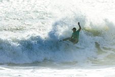 JINZUN HARBOR, TAITUNG COUNTY, TAIWAN - NOVEMBER 12: Kian Martin of Sweden surfs in Heat 1 of the Round of 16 at the Taiwan Open of Surfing on November 12, 2023 at Jinzun Harbor, Taitung County, Taiwan. (Photo by Cait Miers/World Surf League)