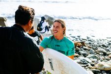 JINZUN HARBOR, TAITUNG COUNTY, TAIWAN - NOVEMBER 12: Kian Martin of Sweden after surfing in Heat 1 of the Round of 16 at the Taiwan Open of Surfing on November 12, 2023 at Jinzun Harbor, Taitung County, Taiwan. (Photo by Cait Miers/World Surf League)