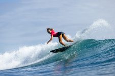 JINZUN HARBOR, TAITUNG COUNTY, TAIWAN - NOVEMBER 10: Nanaho Tsuzuki of Japan surfs in Heat 1 of the Round of 16 at the Taiwan Open of Surfing on November 10, 2023 at Jinzun Harbor, Taitung County, Taiwan. (Photo by Cait Miers/World Surf League)