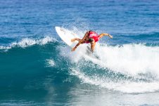 JINZUN HARBOR, TAITUNG COUNTY, TAIWAN - NOVEMBER 9: Paige Hareb of New Zealand surfs in Heat 7 of the Round of 32 at the Taiwan Open of Surfing on November 9, 2023 at Jinzun Harbor, Taitung County, Taiwan. (Photo by Cait Miers/World Surf League)