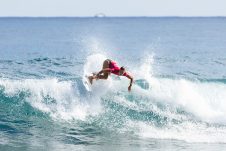 JINZUN HARBOR, TAITUNG COUNTY, TAIWAN - NOVEMBER 9: Paige Hareb of New Zealand surfs in Heat 7 of the Round of 32 at the Taiwan Open of Surfing on November 9, 2023 at Jinzun Harbor, Taitung County, Taiwan. (Photo by Cait Miers/World Surf League)