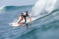 JINZUN HARBOR, TAITUNG COUNTY, TAIWAN - NOVEMBER 10: Rosie Smart of Australia surfs in Heat 3 of the Round of 16 at the Taiwan Open of Surfing on November 10, 2023 at Jinzun Harbor, Taitung County, Taiwan. (Photo by Cait Miers/World Surf League)