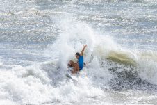 JINZUN HARBOR, TAITUNG COUNTY, TAIWAN - NOVEMBER 12: Sara Wakita of Japan surfs in Heat 2 of the Quarterfinals at the Taiwan Open of Surfing on November 12, 2023 at Jinzun Harbor, Taitung County, Taiwan. (Photo by Cait Miers/World Surf League)