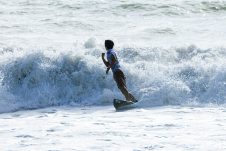 JINZUN HARBOR, TAITUNG COUNTY, TAIWAN - NOVEMBER 12: Shohei Kato of Japan surfs in Heat 1 of the Round of 16 at the Taiwan Open of Surfing on November 12, 2023 at Jinzun Harbor, Taitung County, Taiwan. (Photo by Cait Miers/World Surf League)