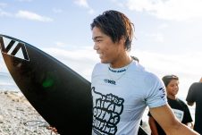 JINZUN HARBOR, TAITUNG COUNTY, TAIWAN - NOVEMBER 12: Shohei Kato of Japan after surfing in Heat 1 of the Round of 16 at the Taiwan Open of Surfing on November 12, 2023 at Jinzun Harbor, Taitung County, Taiwan. (Photo by Cait Miers/World Surf League)