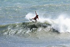 JINZUN HARBOR, TAITUNG COUNTY, TAIWAN - NOVEMBER 12: Shohei Kato of Japan surfs in Heat 2 of the Quarterfinals at the Taiwan Open of Surfing on November 12, 2023 at Jinzun Harbor, Taitung County, Taiwan. (Photo by Cait Miers/World Surf League)