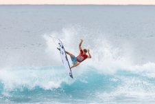 JINZUN HARBOR, TAITUNG COUNTY, TAIWAN - NOVEMBER 8: Winter Vincent of Australia surfs in Heat 11 of the Round of 96 at the Taiwan Open of Surfing on November 8, 2023 at Jinzun Harbor, Taitung County, Taiwan. (Photo by Cait Miers/World Surf League)