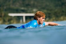 JINZUN HARBOR, TAITUNG COUNTY, TAIWAN - NOVEMBER 9: Xavier Huxtable of Australia surfs in Heat 12 of the Round of 64 at the Taiwan Open of Surfing on November 9, 2023 at Jinzun Harbor, Taitung County, Taiwan. (Photo by Cait Miers/World Surf League)